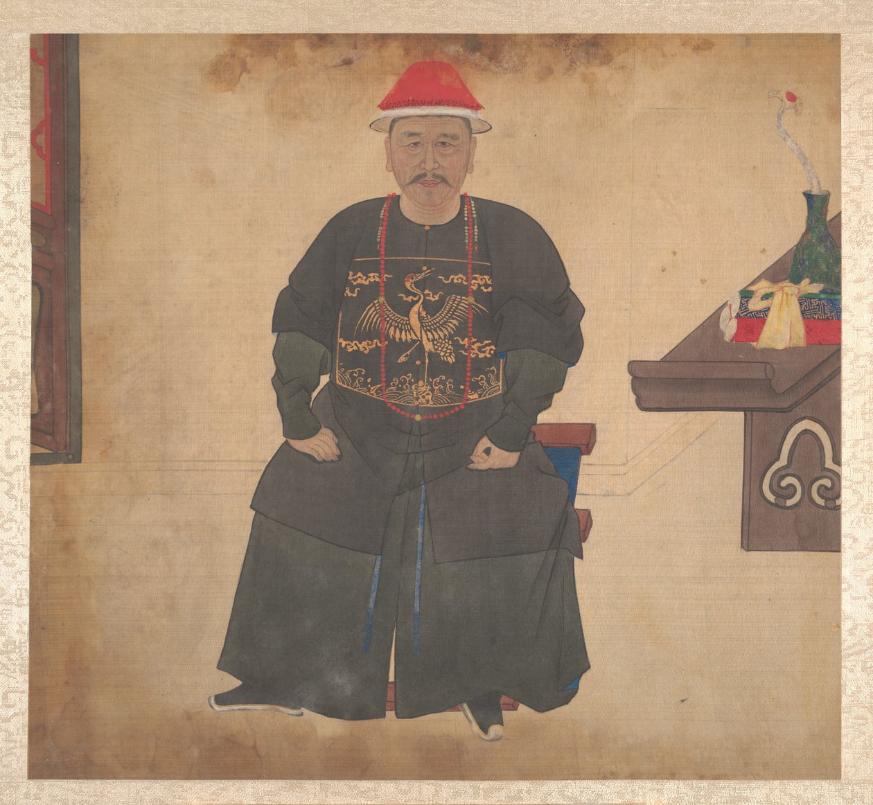 Portrety członków rodziny, połowa XIX wieku (album z dziewiętnastoma liśćmi; tusz i kolor na jedwabiu) autorstwa Unknown Artist