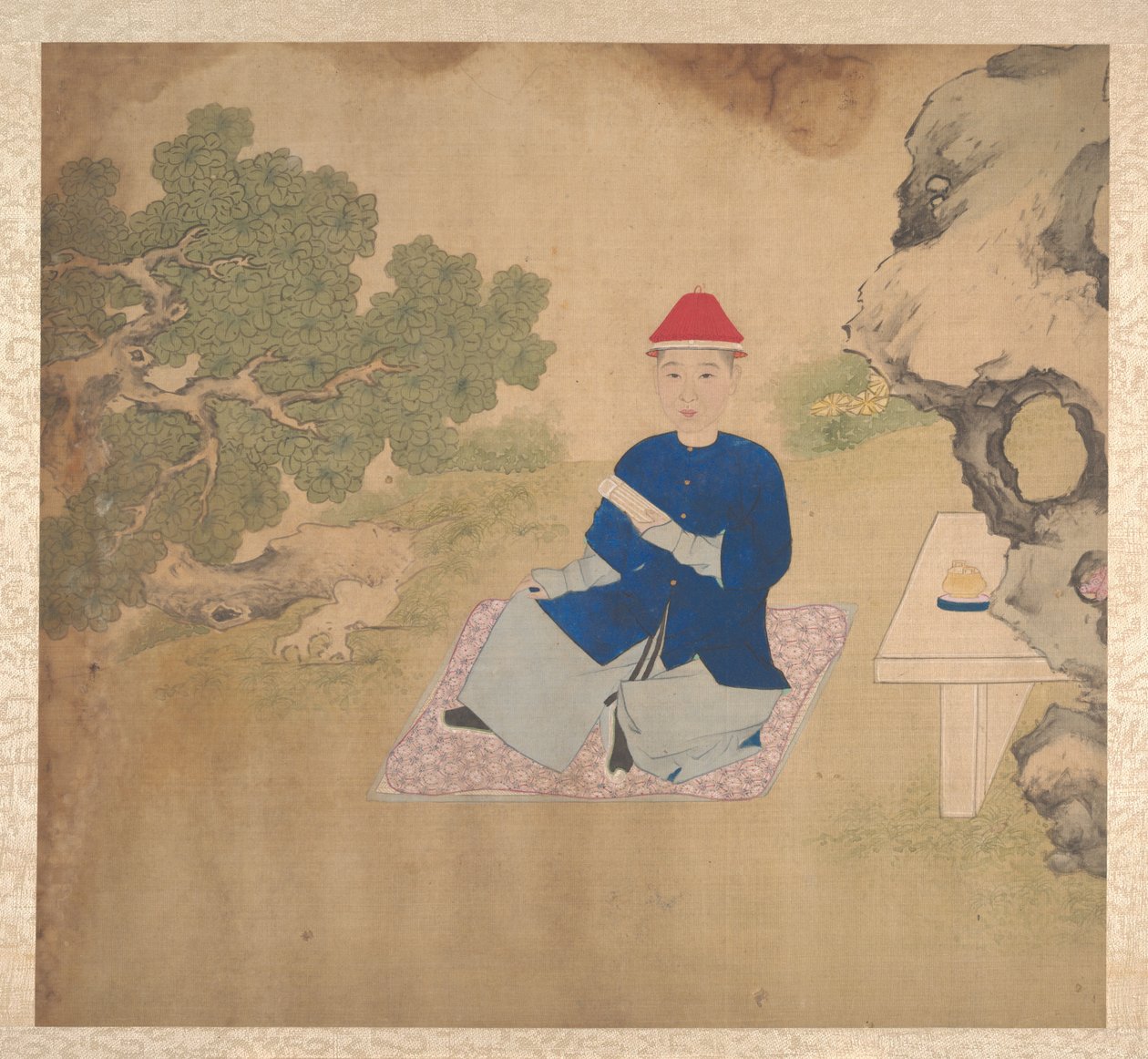 Portrety członków rodziny, połowa XIX wieku (album z dziewiętnastoma liśćmi; tusz i kolor na jedwabiu) autorstwa Unknown Artist