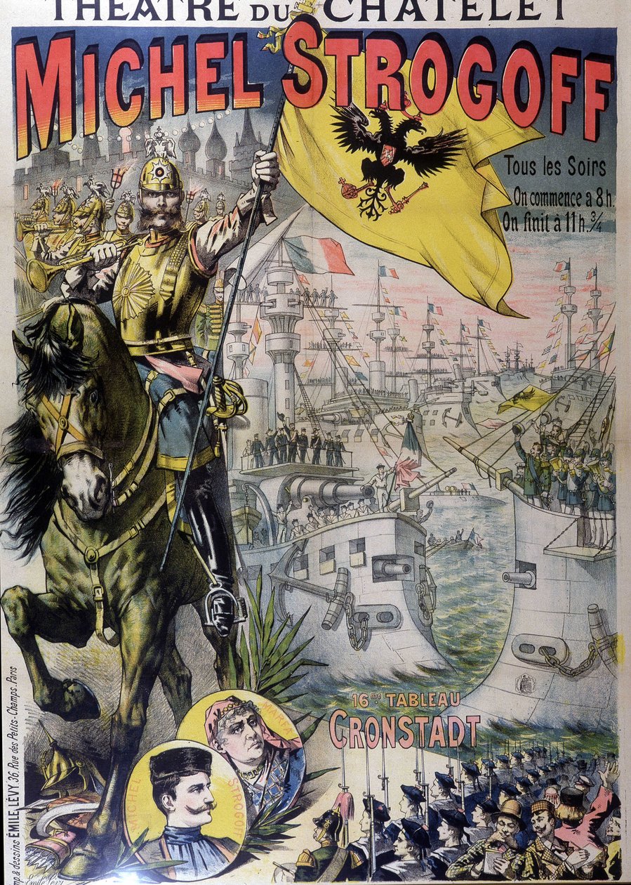 Plakat filmu „Michel Strogoff” w teatrze du Châtelet, b.d. 19. autorstwa Unknown artist