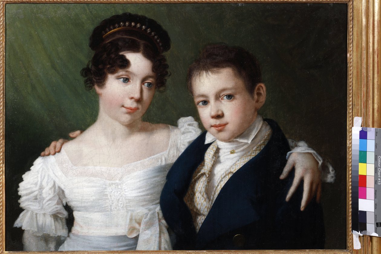 Książę Albert (1809-1872) i jego siostra Księżniczka Aleksandryna (1803-1892) Prusy przez Anonim. Olej na płótnie, koniec lat 1810. Państwowe Muzeum A.S. Puszkin, Moskwa autorstwa Unknown artist