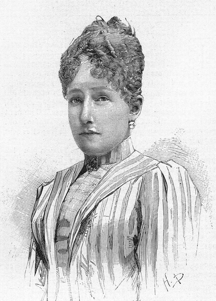 Księżniczka Stephanie z Belgii (1864 - 1945), córka Leopolda II z Belgii, żona Rodolfa Habsburga. autorstwa Unknown artist