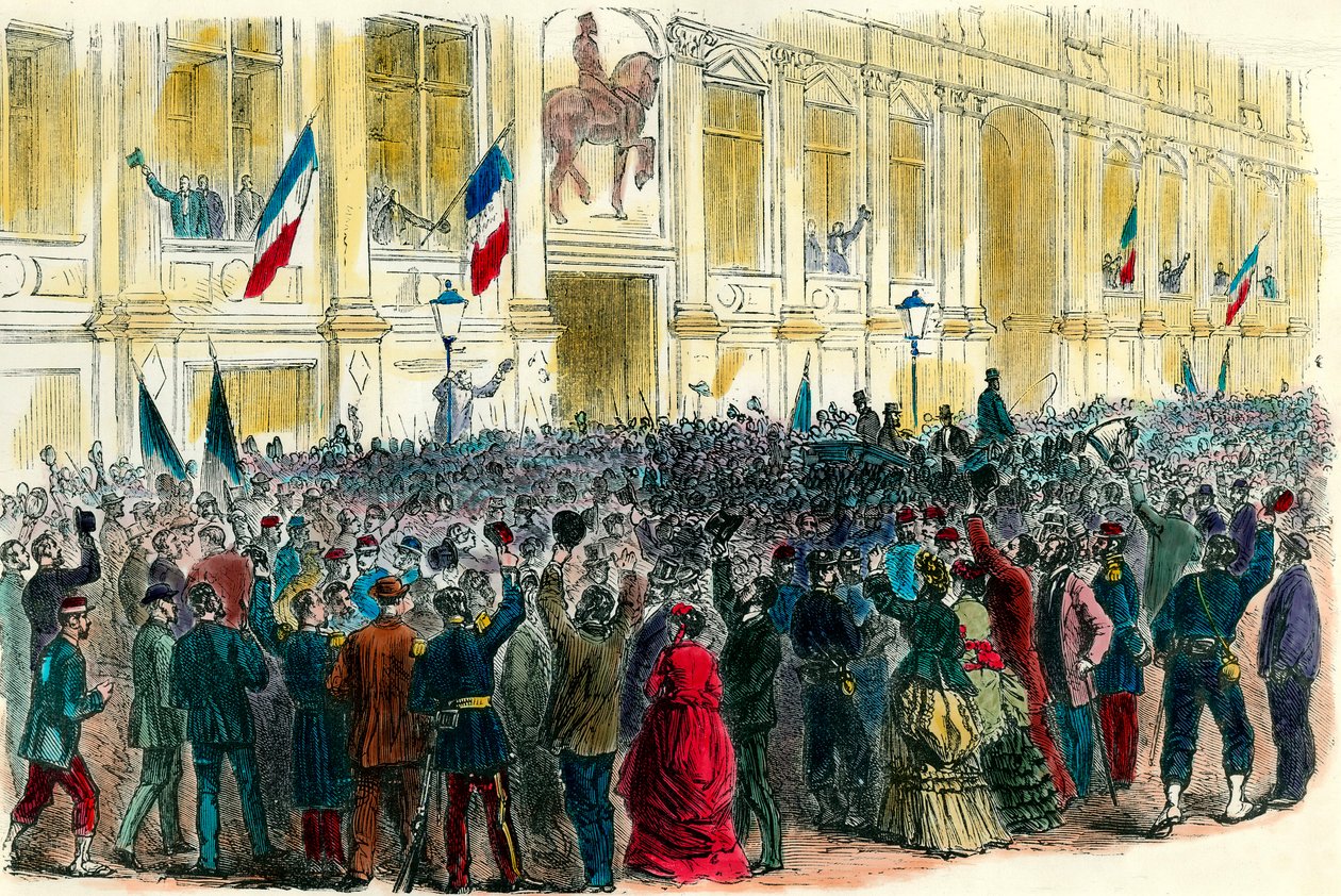 Proklamacja III Republiki w paryskim ratuszu 4 września autorstwa Unknown artist