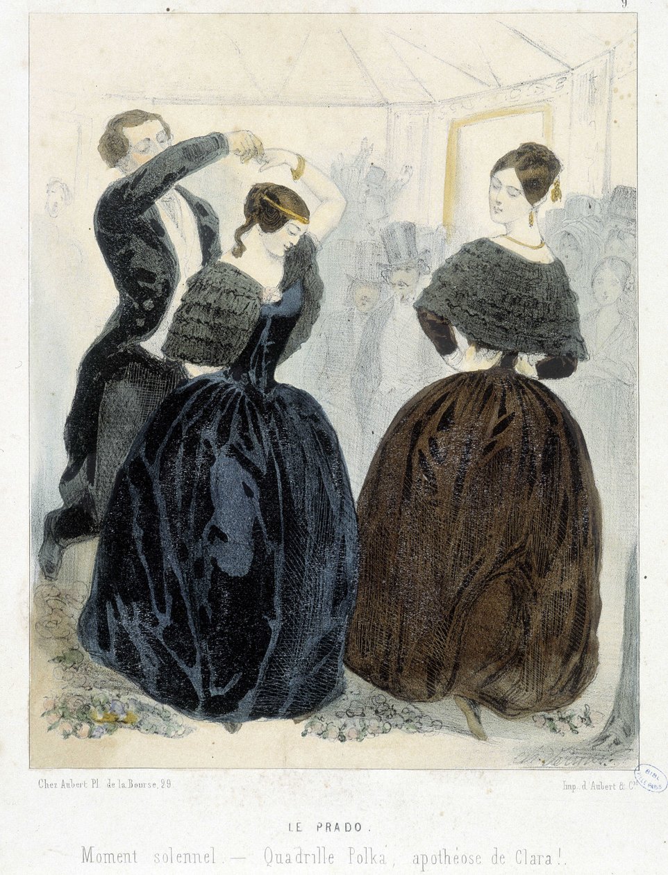 Popularny bal paryski: Le Prado, ok. 1860: „”Kwadryl, polka, apoteoza Klary”. autorstwa Unknown artist