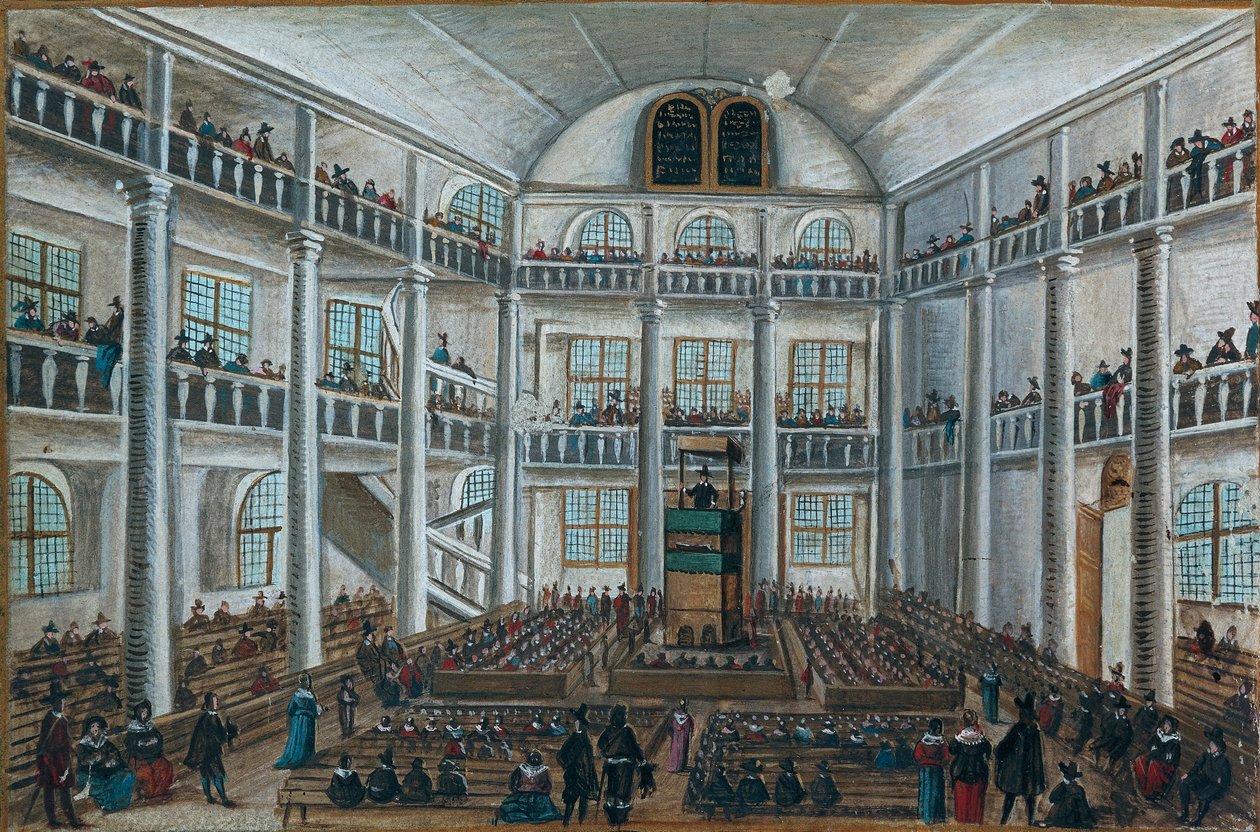 Protestancki kościół Charenton, z Księgi Przyjaciół, Spira autorstwa Unknown artist