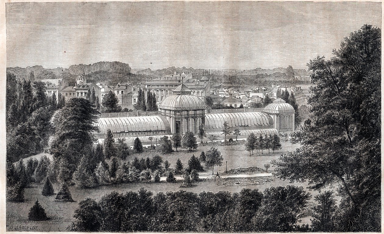 Ogród publiczny w Bordeaux - Jardin public - Bordeaux - grawer około 1867 autorstwa Unknown artist