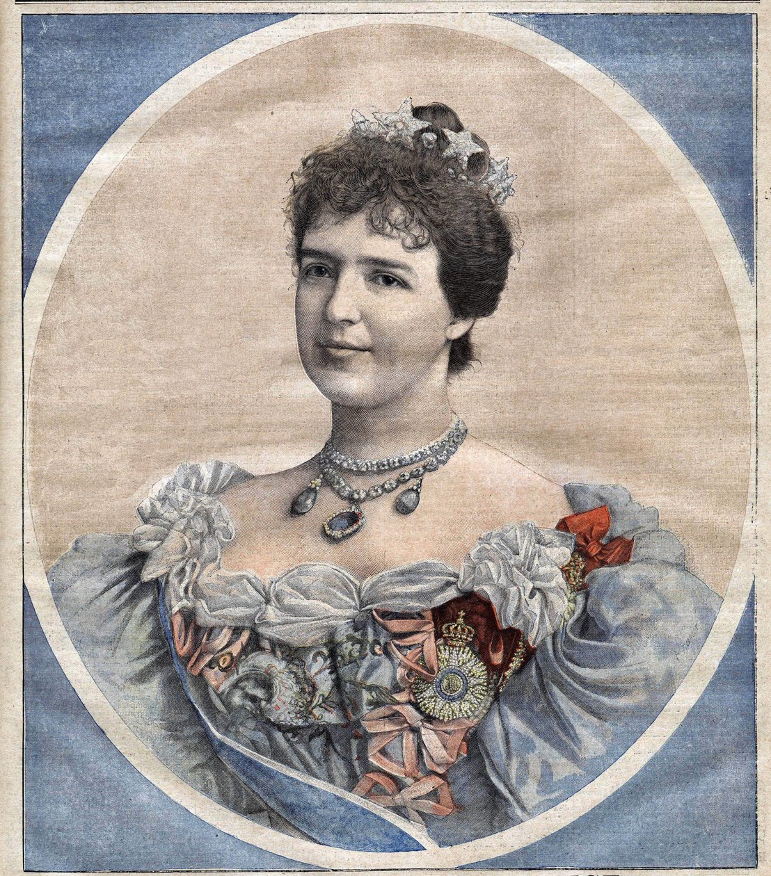 Queen Mary - Amélie of Portugal (1865-1951), urodzona księżniczka Orleanu, żona króla Karola I. (1863-1908) autorstwa Unknown artist