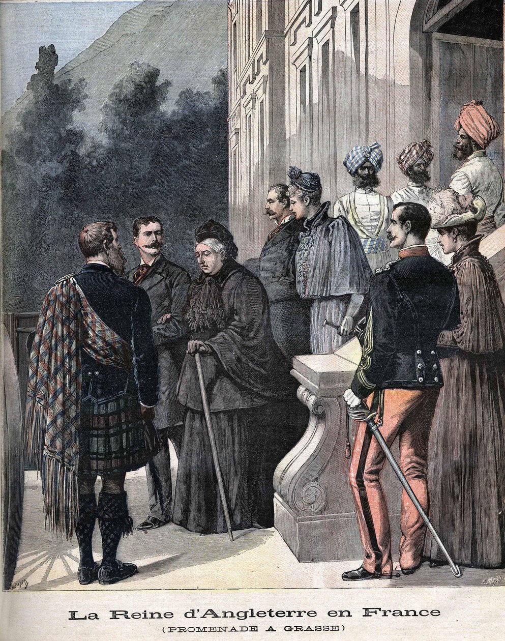 Królowa Wiktoria w Grasse we Francji w kwietniu 1891 r. autorstwa Unknown artist