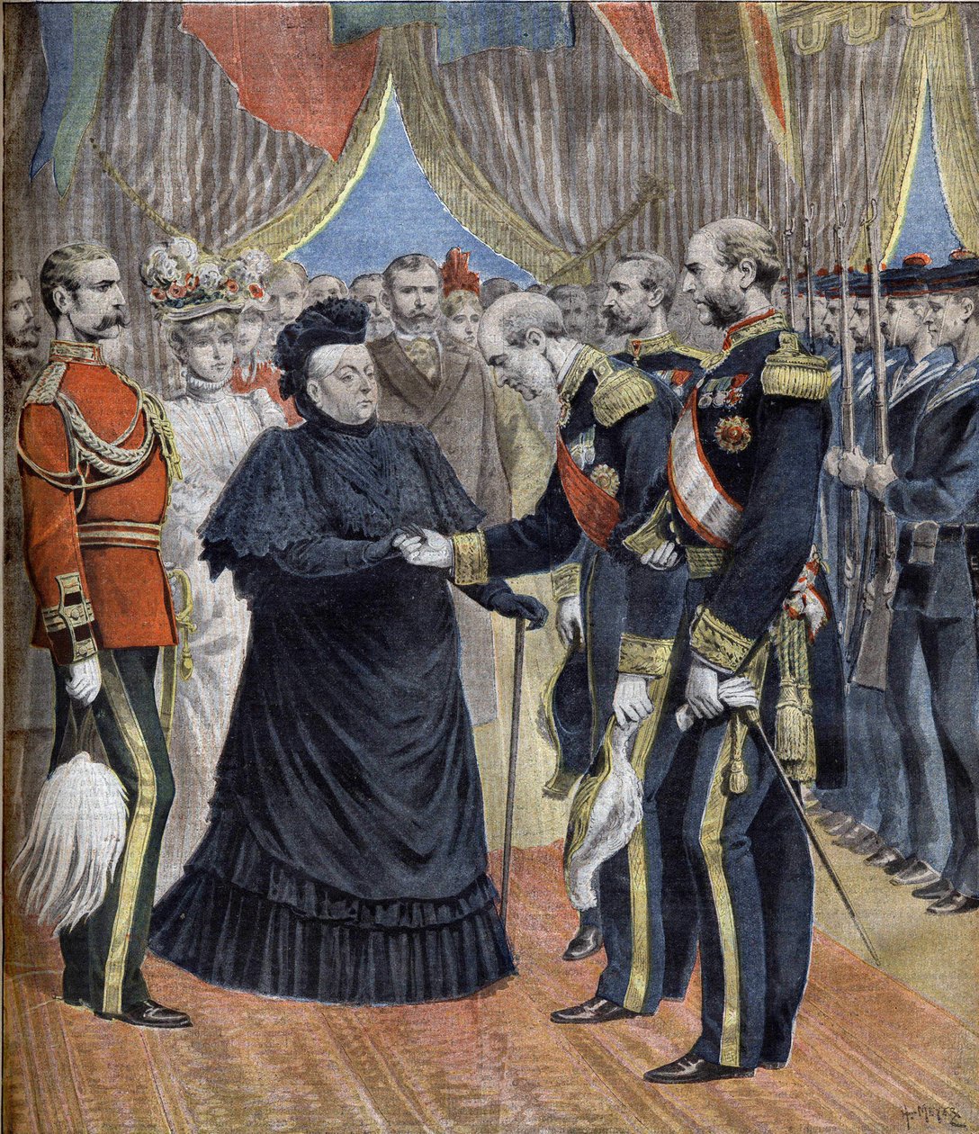 Przybycie królowej Wiktorii do Cherbourga w 1897 r. autorstwa Unknown artist