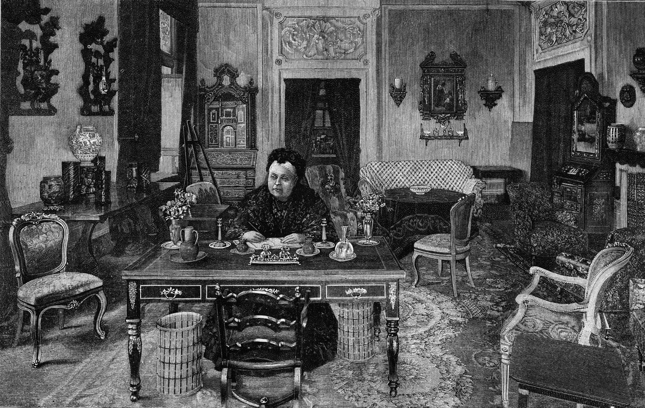 Królowa Anglii Wiktoria w Villa Palmieri we Florencji w 1893 roku. autorstwa Unknown artist