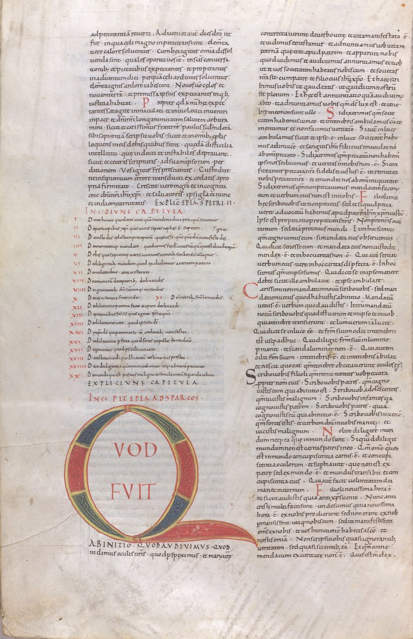 Quod fuit ab initio, Iluminowany inicjał autorstwa Unknown artist