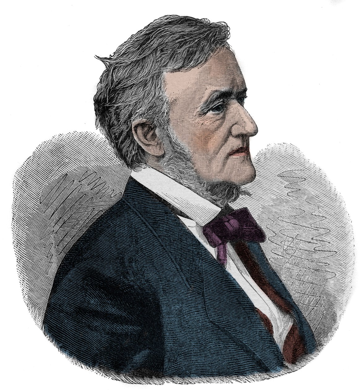 RICHARD WAGNER (1813-1883) Angielski kompozytor - grawer autorstwa Unknown artist