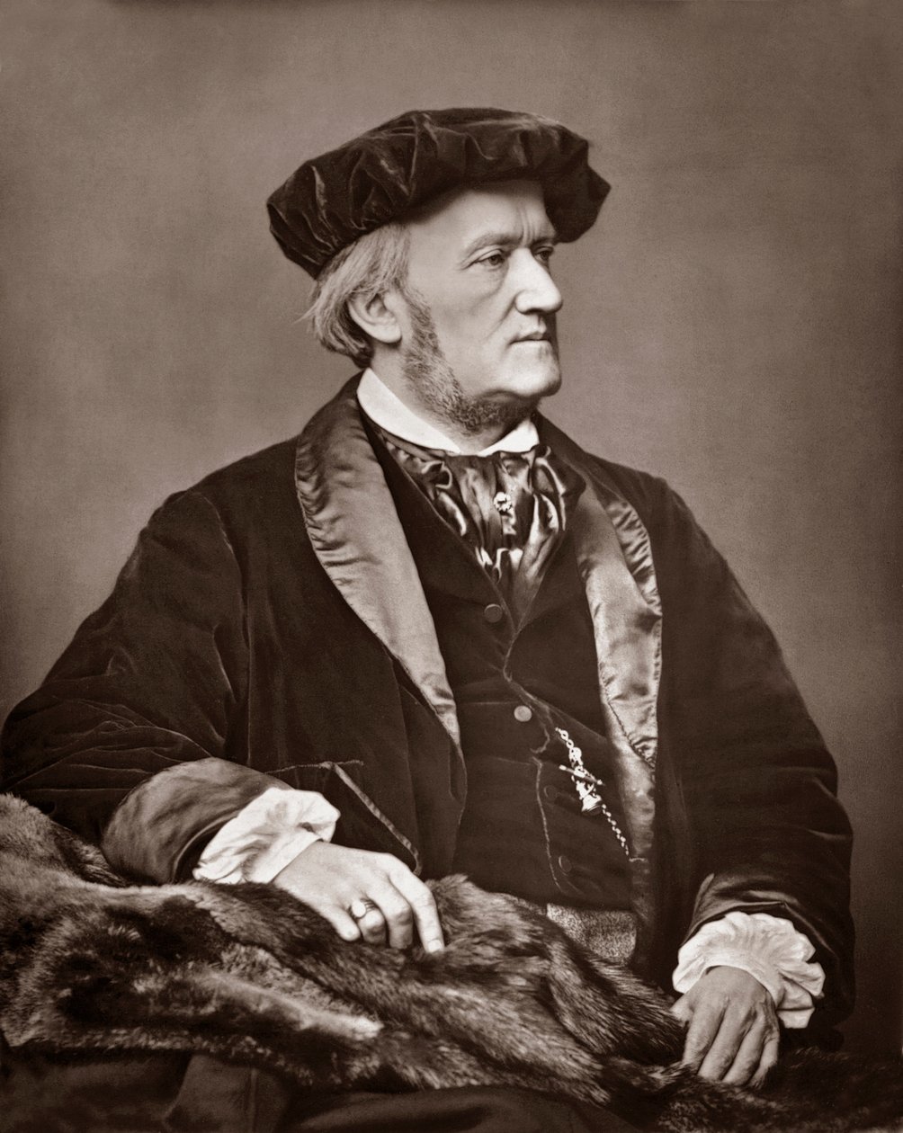 RICHARD WAGNER (1813-1883) Niemiecki kompozytor. Zdjęcie portretowe autorstwa Unknown artist
