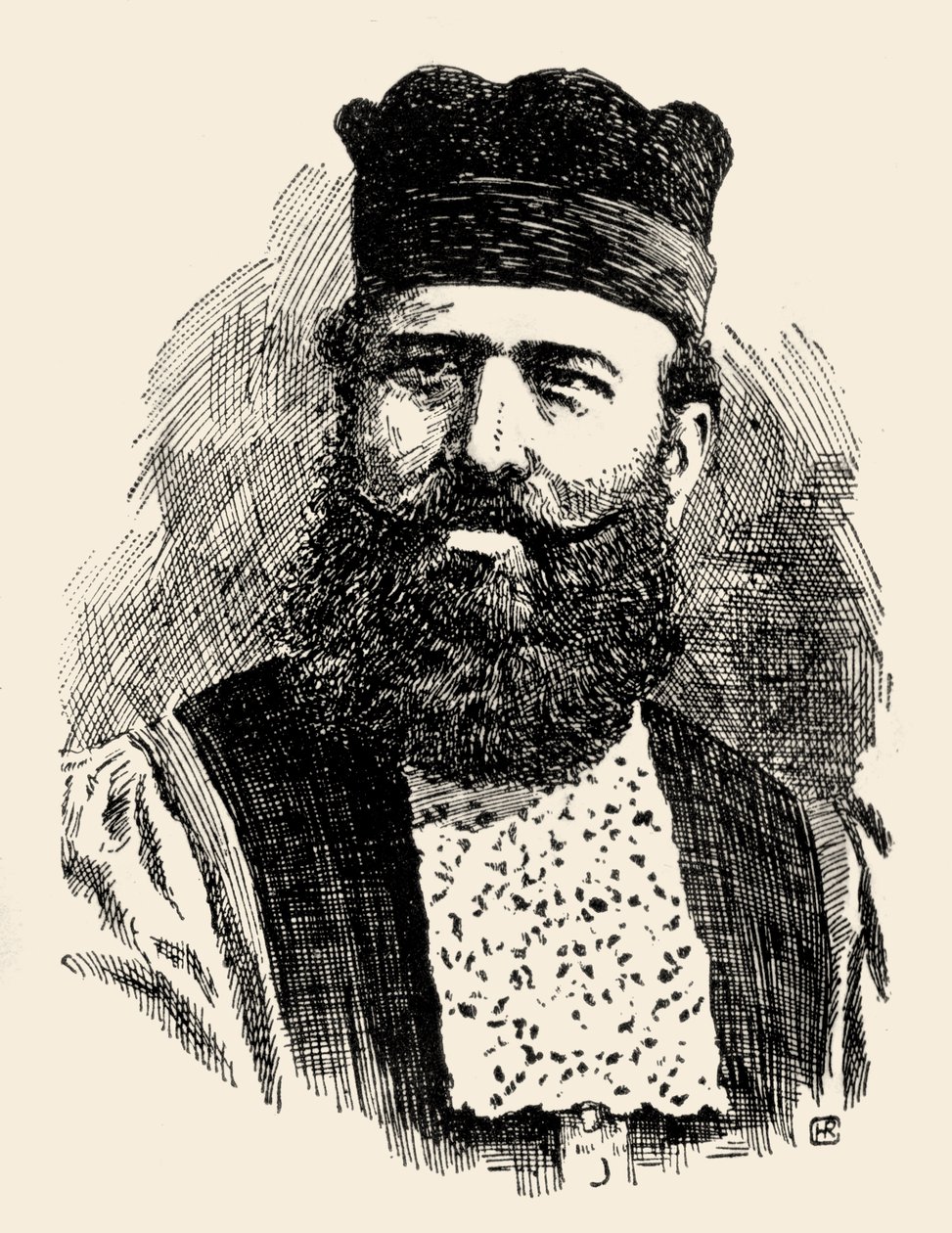 Rabin Benjamin Artom był Hahamem hiszpańskich i portugalskich Żydów w Wielkiej Brytanii autorstwa Unknown artist