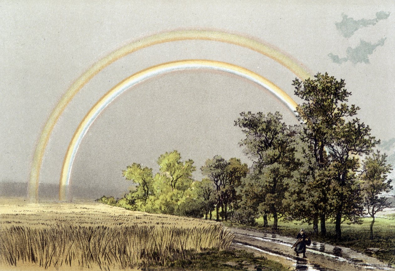 Tęcza - w „Atmosferze: opis wielkich zjawisk natury” Camille Flammarion autorstwa Unknown artist