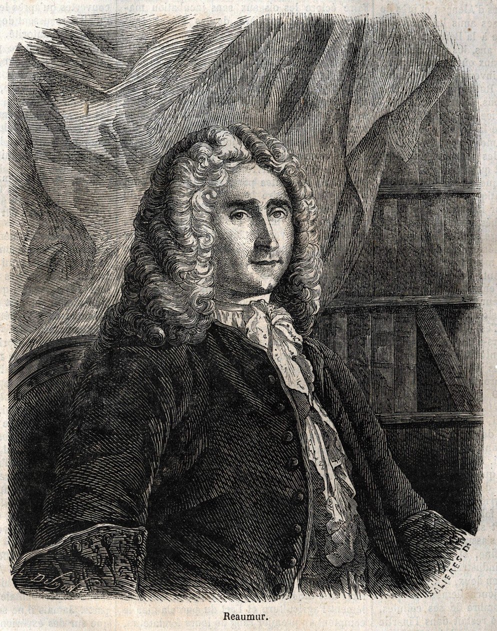 Rene Antoine Ferchault de Réaumur. Francuski fizyk i przyrodnik 1683-1757 autorstwa Unknown artist
