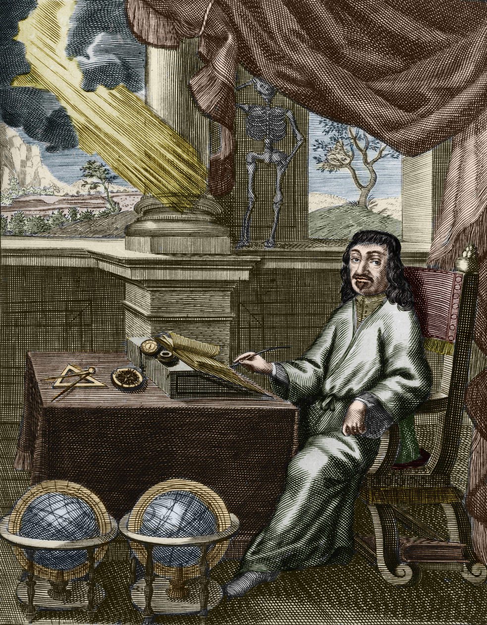 René Descartes (1596-1650), francuski filozof i matematyk. autorstwa Unknown artist