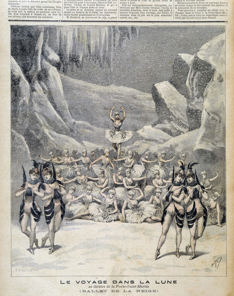 Reprezentacja w Teatrze Porte Saint Martin „Podróży na Księżycu” – w „Le Petite Journal” od 09.04.1892 autorstwa Unknown artist