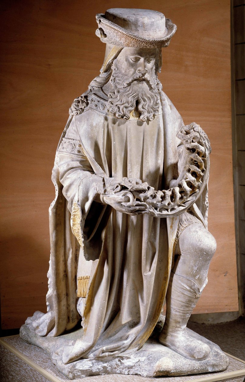 Przedstawienie rzeźby Józefa z Arymatei na kamieniu z XVI wieku Compiegne, Musee Vivenel autorstwa Unknown artist