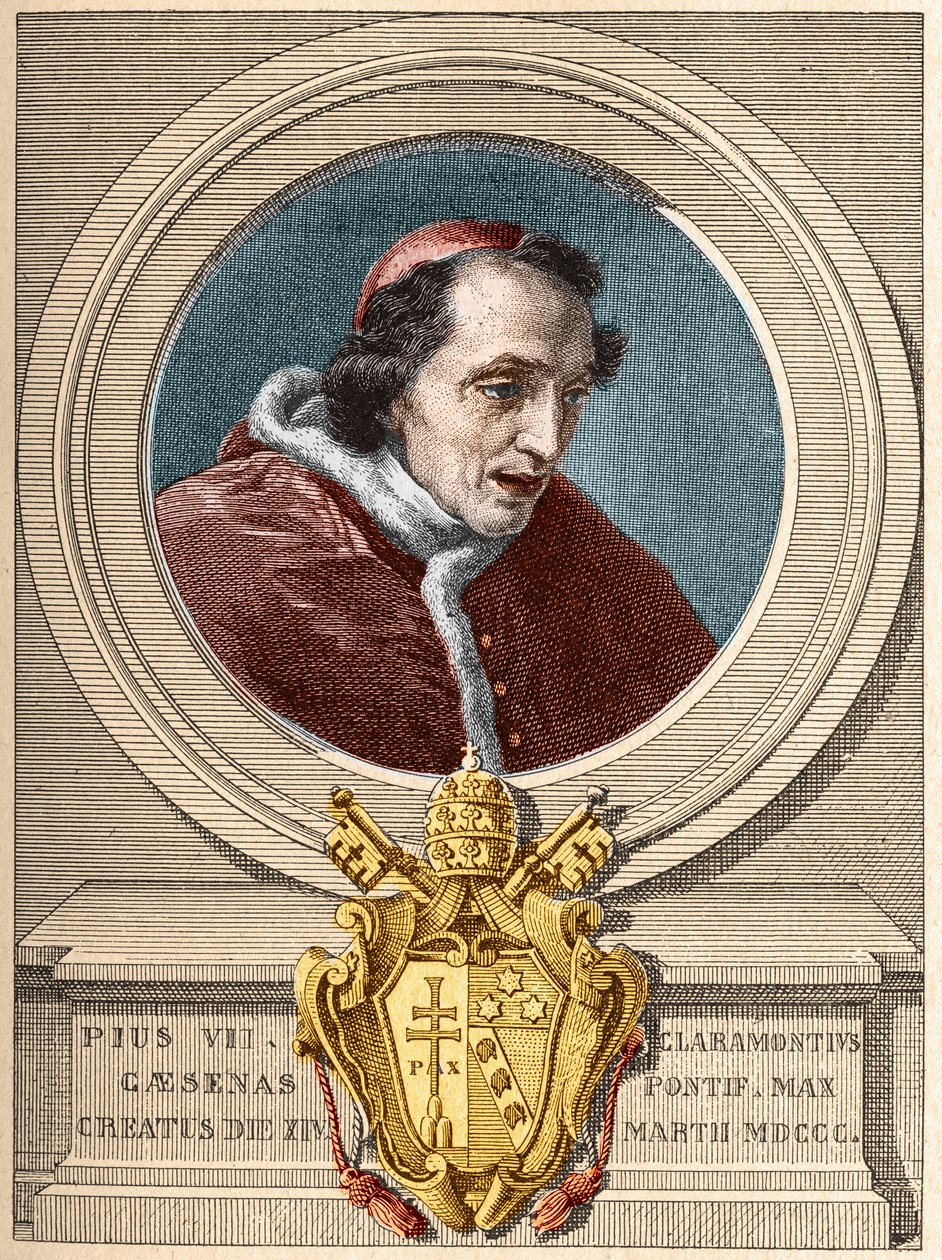 Reprezentacja papieża Piusa VII (Pius lub Pio) (1800-1823). autorstwa Unknown artist