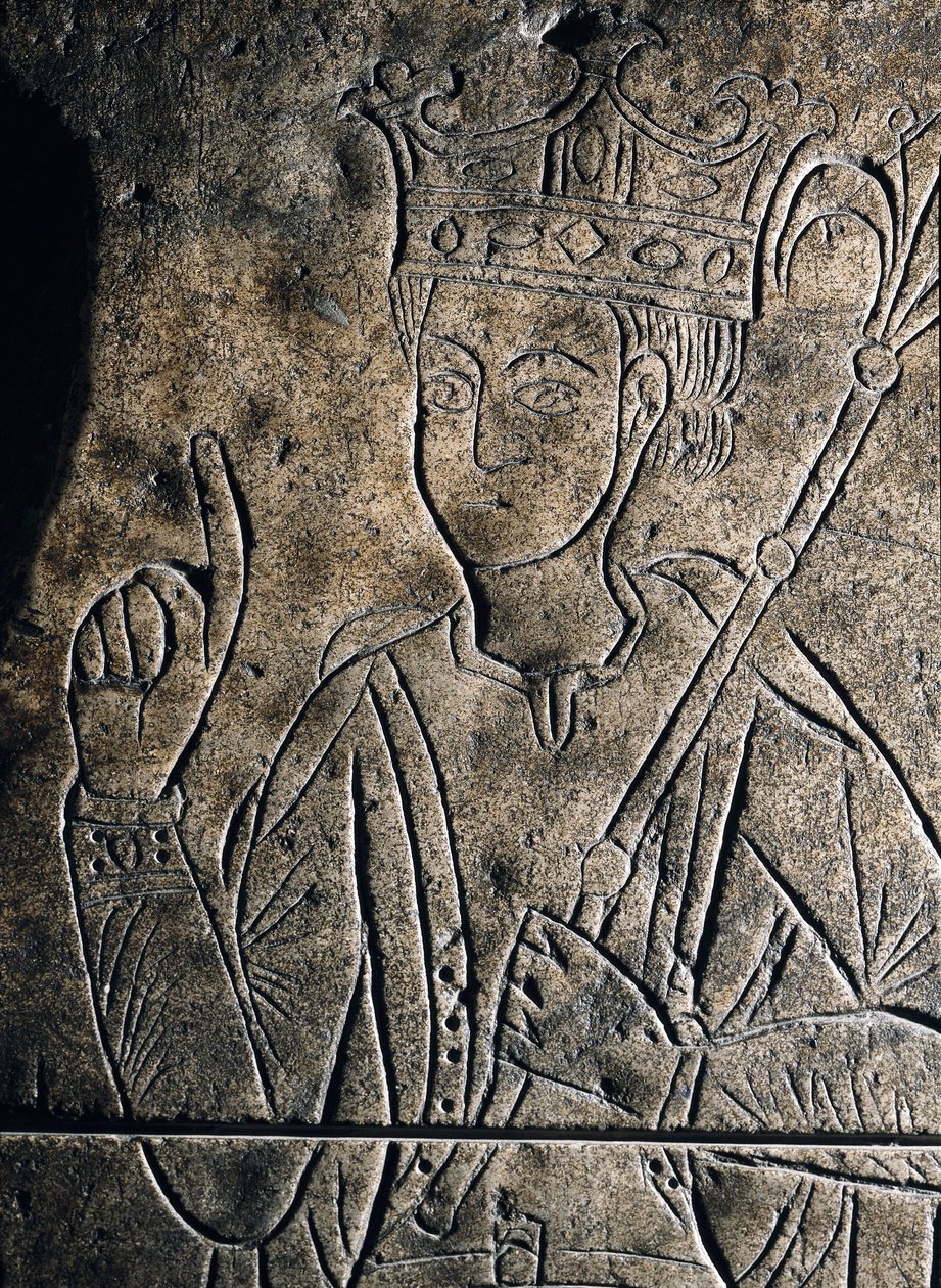 Reprezentacja Sancheza II Garcii (1010-1029), hrabiego Kastylii. Płaskorzeźby na grobie klasztoru San Salvador w Ona (Hiszpania). autorstwa Unknown artist