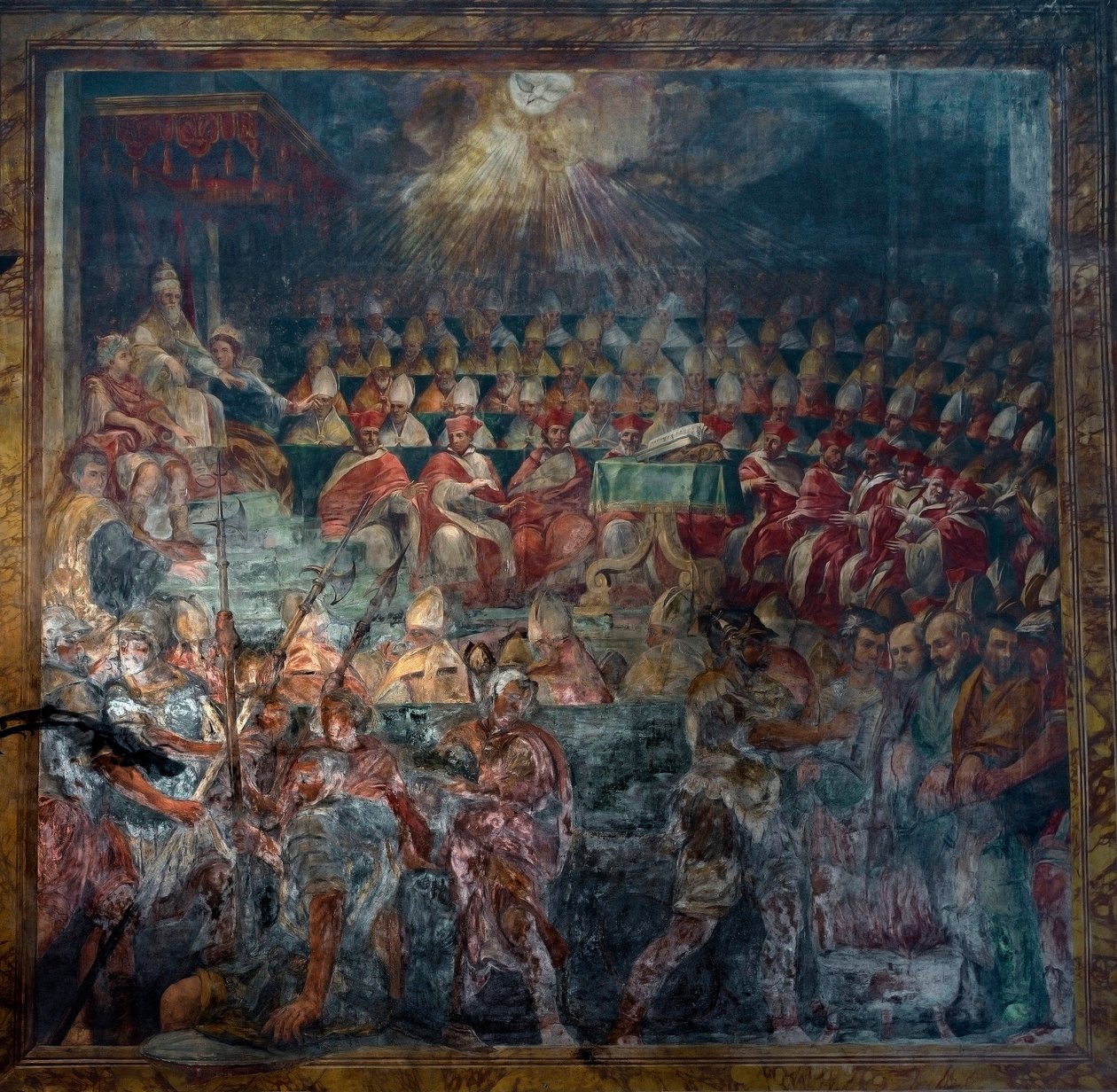 Reprezentacja Pierwszego Soboru Nicejskiego, Pierwszego Soboru Ekumenicznego, w 325 r autorstwa Unknown artist