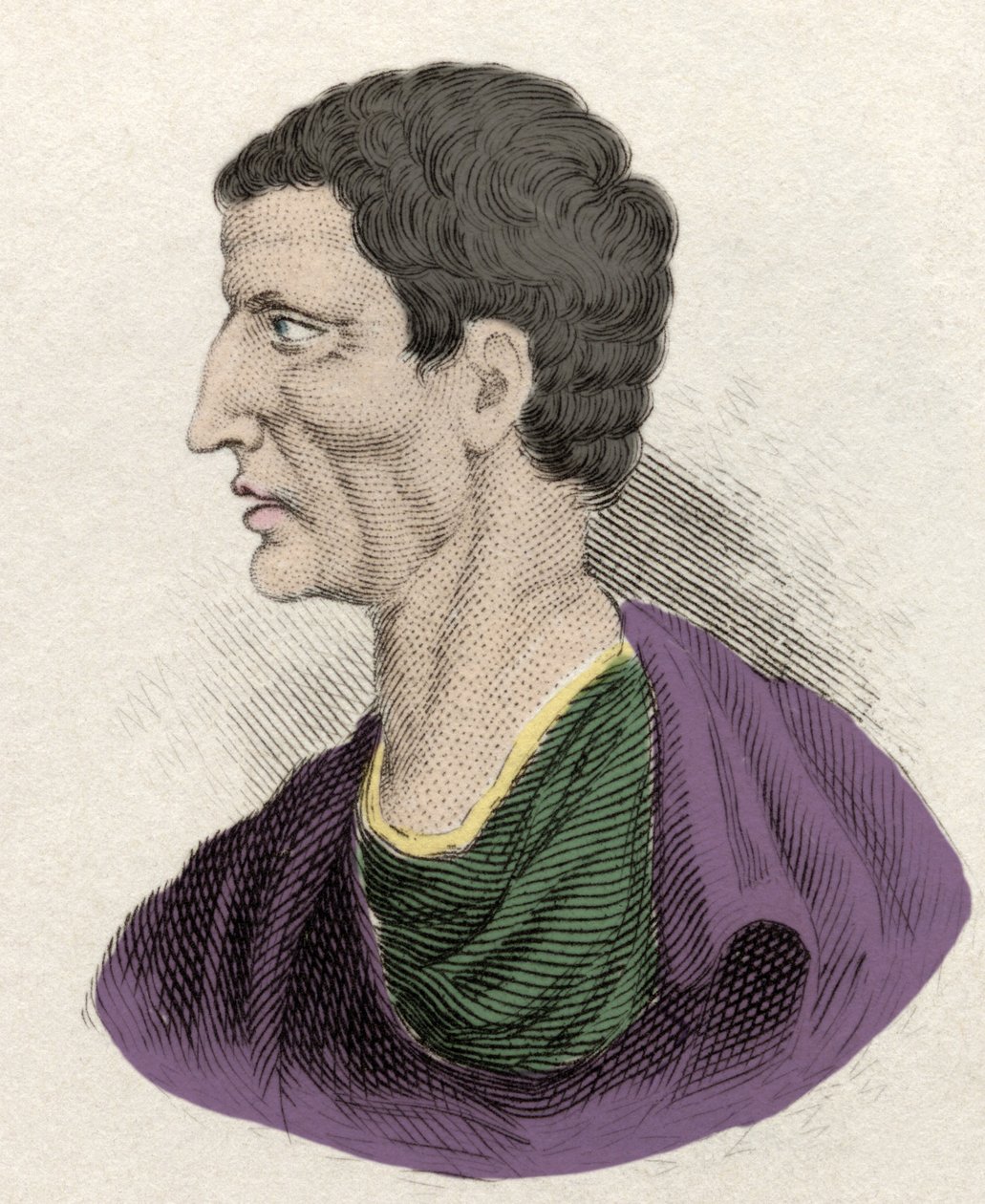 Reprezentacja rzymskiego polityka Lucjusza Korneliusza Sulli (przewodniczący lub przewodniczący) (138-68 p.n.e.). Rycina XIX wieku. autorstwa Unknown artist