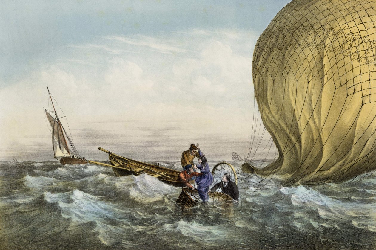 Ratowanie piłki Habsa, dosiadanej przez państwa Durouf. Rozbitek na wybrzeżu Anglii 1 września autorstwa Unknown artist