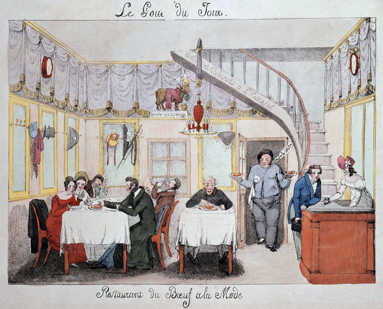 Sala Restauracyjna „Wołowina w modzie” v. 1820 autorstwa Unknown artist