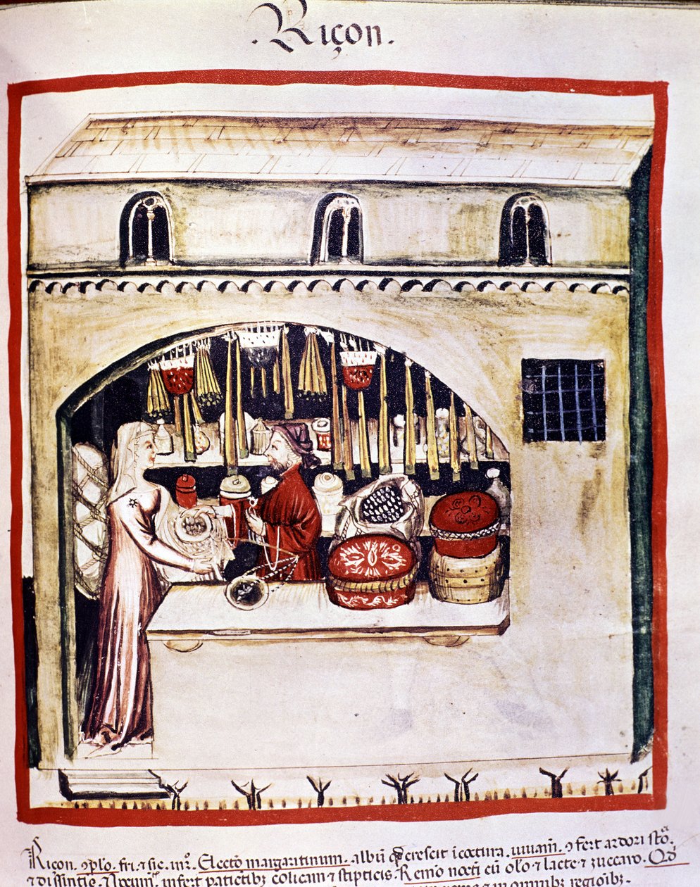 Sprzedawca ryżu - w Tacuinum autorstwa Unknown artist