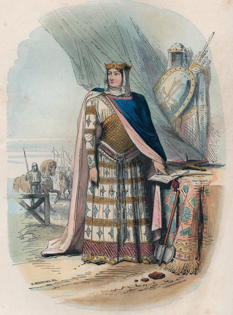 Richilde z Ardenów (lub Richilde of Provence) (ok. 845? 2 czerwca 910, Królestwo Dolnej Burgundii) był drugim małżonkiem Karola Łysego, króla i cesarza Franków - Portret Richilde d