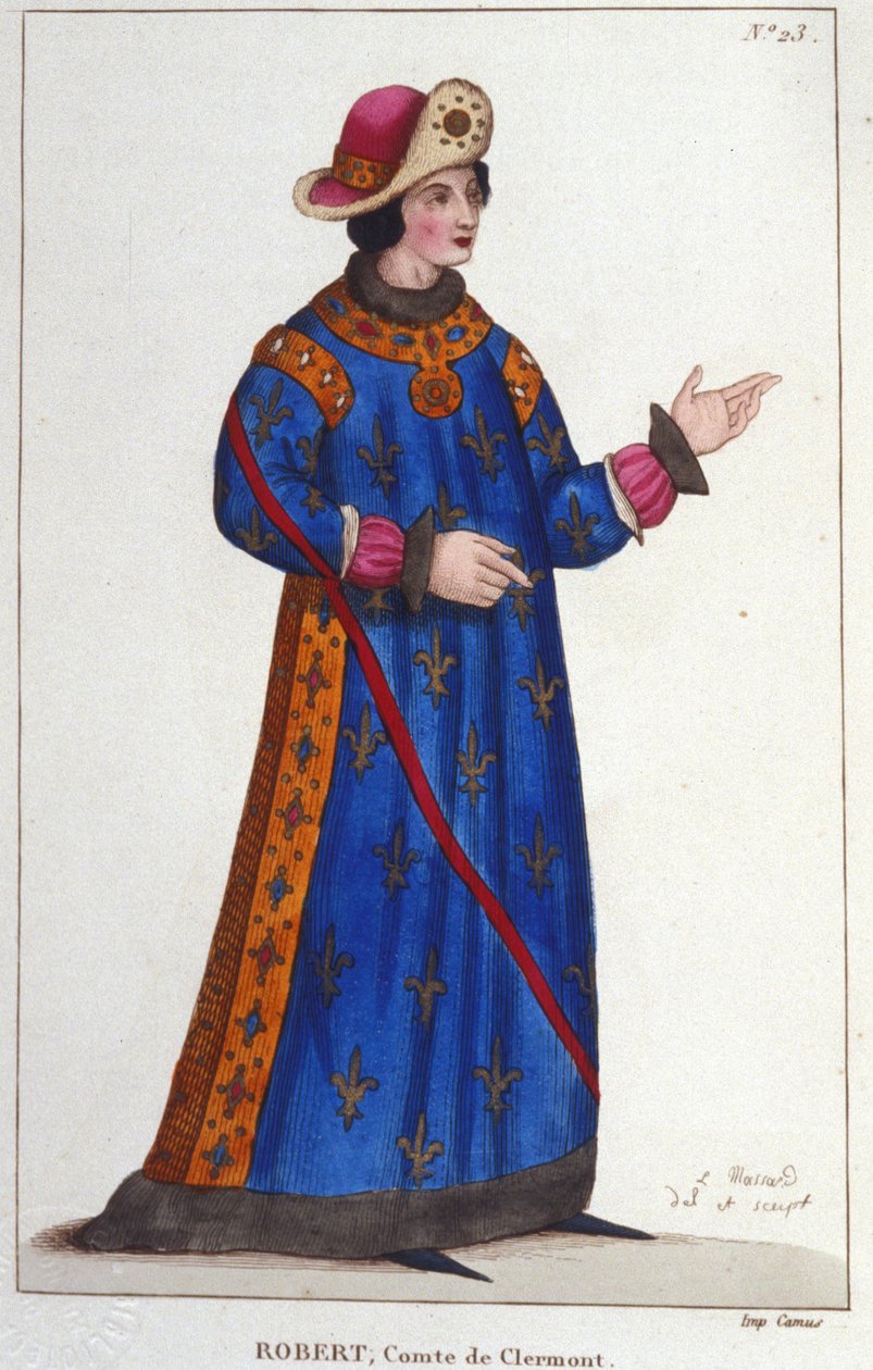 Robert z Francji, hrabia Clermont (1256-1318). Książę Kapetyjski. autorstwa Unknown artist