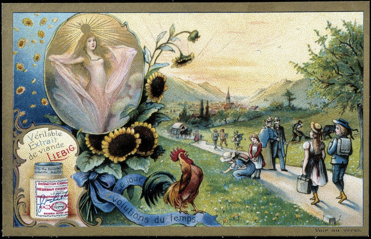 Kogut śpiewający o wschodzie słońca - chromo. Liébiga, deb. XX wiek autorstwa Unknown artist