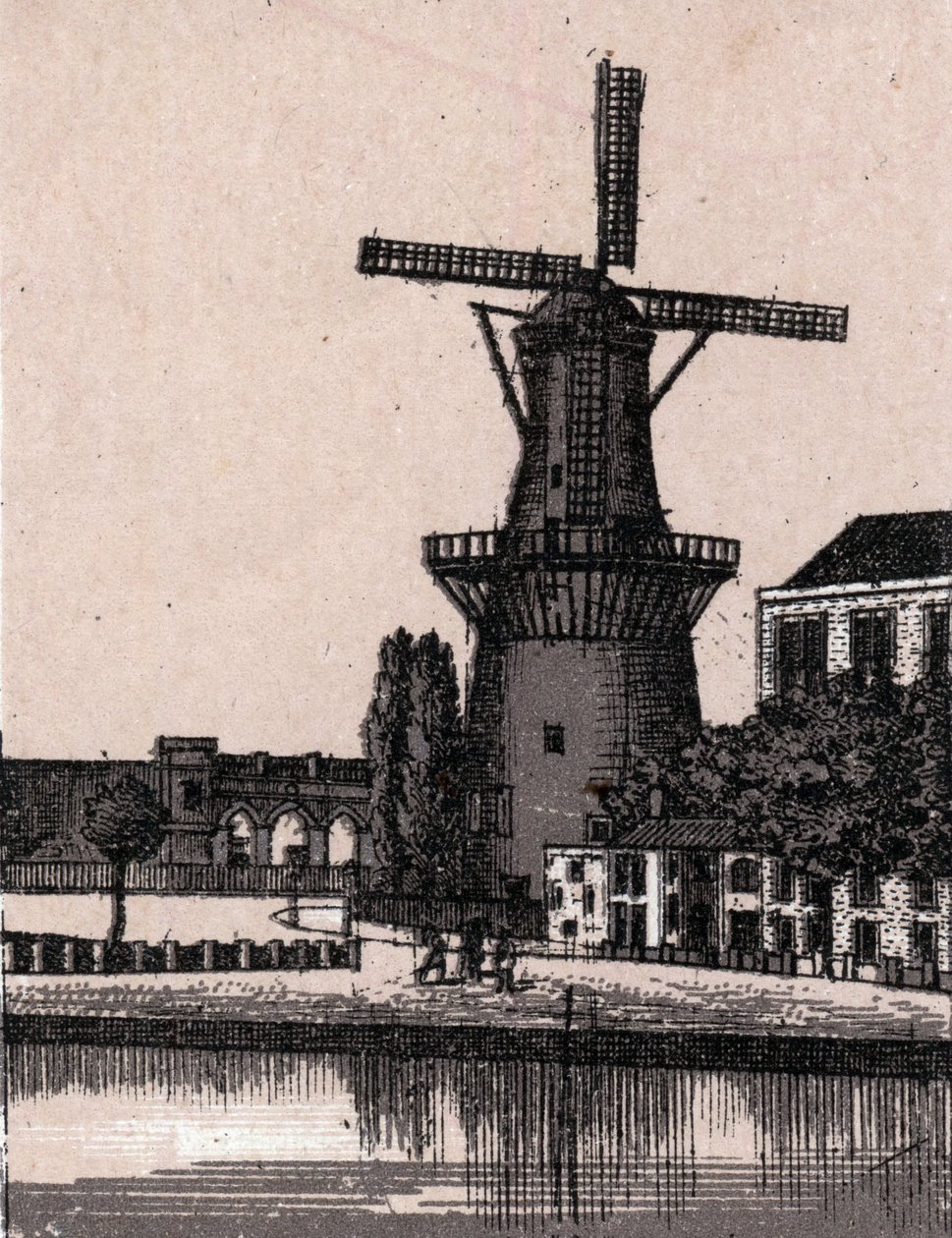 Rotterdam, Holandia: holenderski wiatrak. w „” Świat ilustruje 168 odsłon”” Niedatowany (koniec XIX wieku) autorstwa Unknown artist