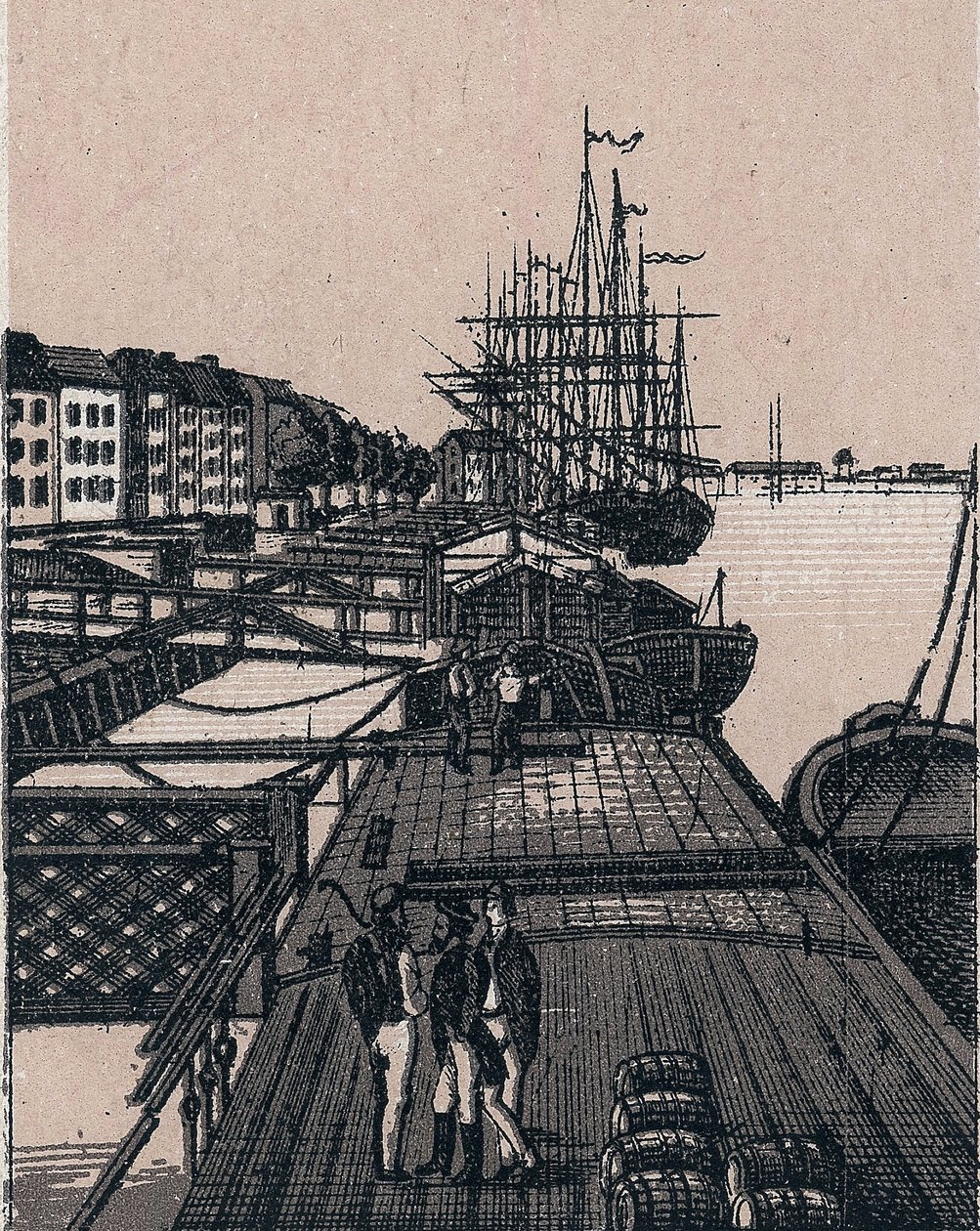 Rotterdam, Holandia: widok na port Bollwerk. w „” Świat ilustruje 168 odsłon”” Niedatowany (koniec XIX wieku) autorstwa Unknown artist