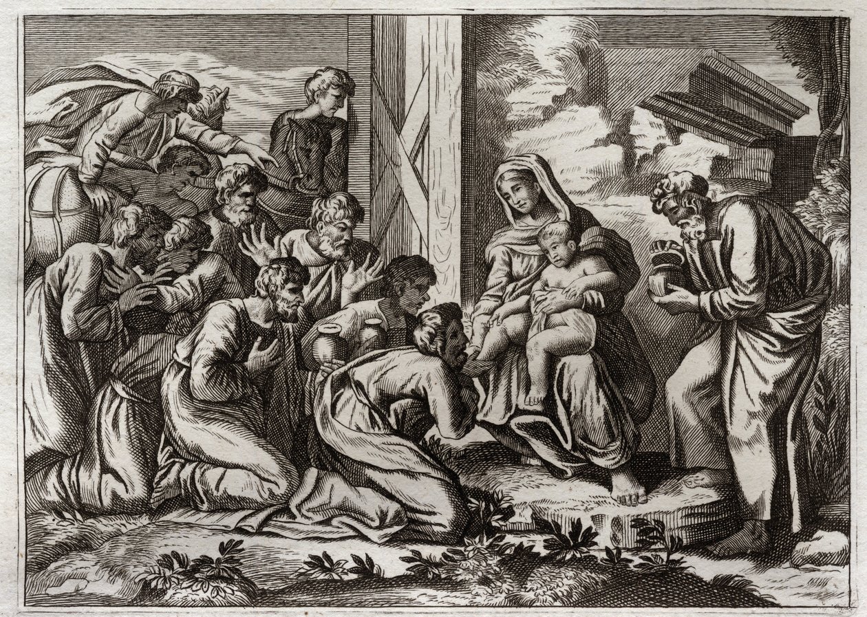 Biblia Royaumont, Nowy Testament: Adoracja Mędrców. autorstwa Unknown artist