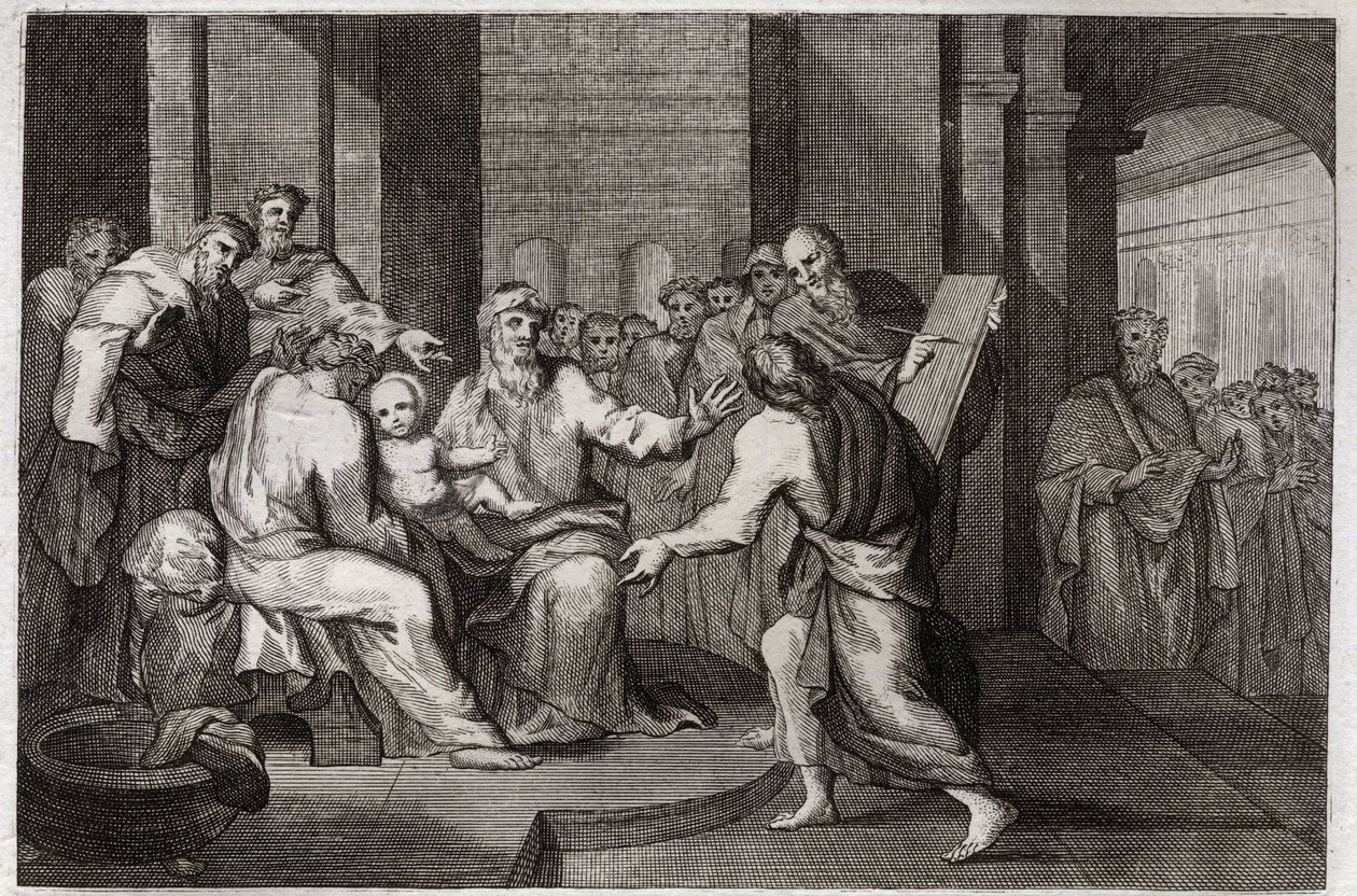 Biblia Royaumont, Nowy Testament: Obrzezanie Jezusa Chrystusa. Ilustracja z 1811 roku. autorstwa Unknown artist