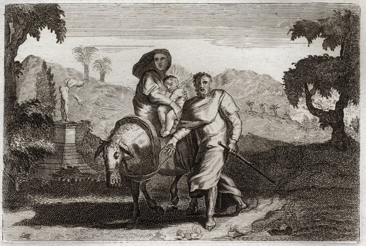 Biblia Royaumonta, Nowy Testament: Ucieczka do Egiptu. autorstwa Unknown artist