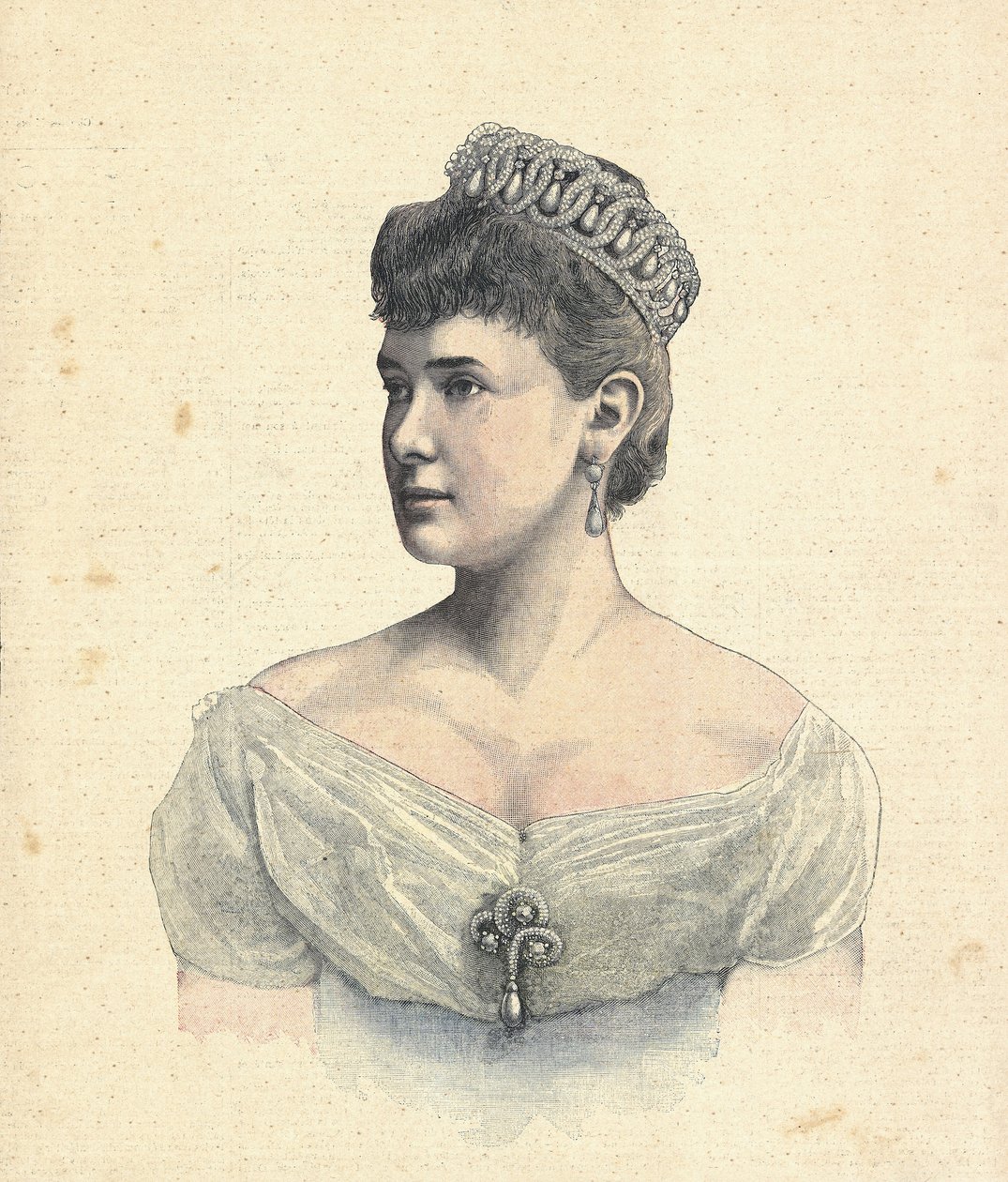 Rosja. Wielka Księżna Maria Pawłowna Rosji (1892). Rytownictwo autorstwa Unknown artist