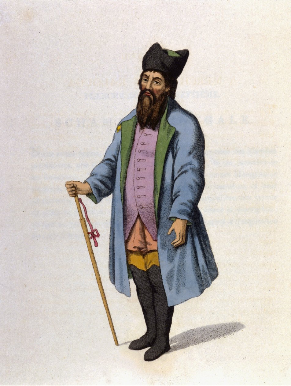 Rosyjski kupiec z Kaługi. Grawerowanie 1802. autorstwa Unknown artist