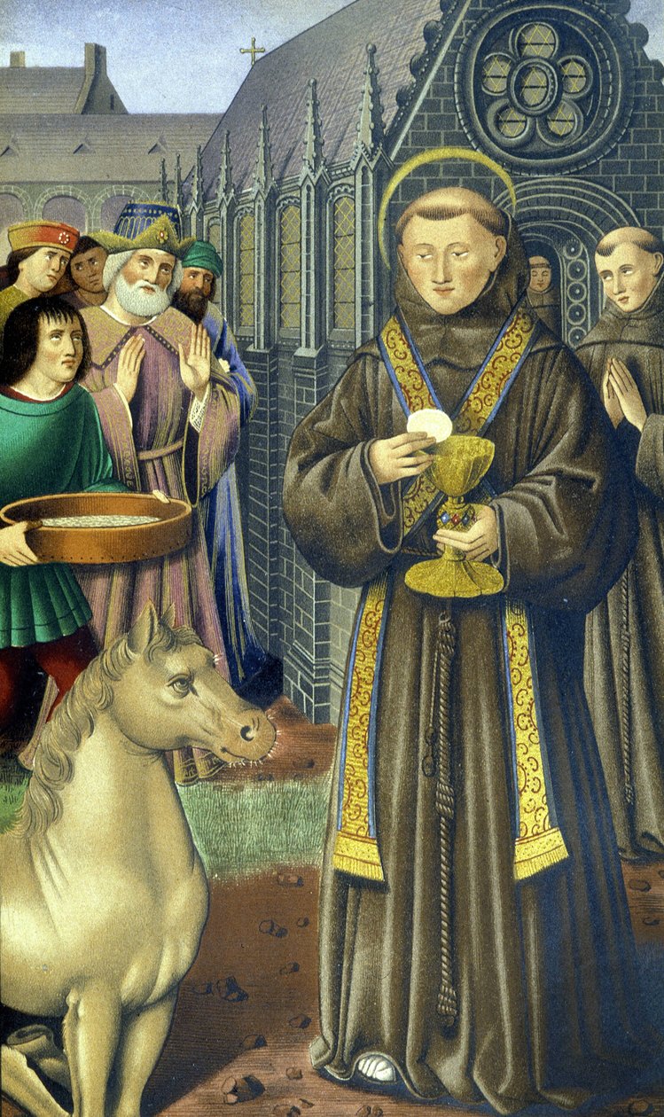 Święty Antoni Padewski (san antonio di padova) - według Księgi Godzin Anny Bretanii autorstwa Unknown artist