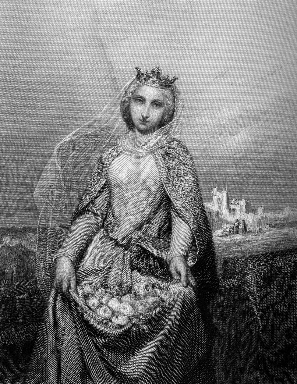 Święta Elżbieta Węgierska. (1207 do 1231). w „Świętych niewiastach””.1852 autorstwa Unknown artist