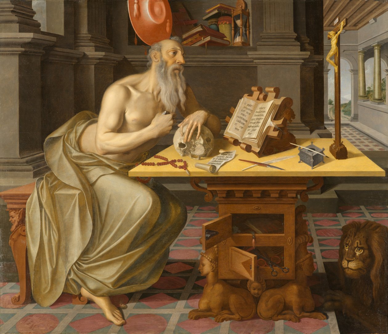 Święty Hieronim w swoim gabinecie, ok. 1560-1570 (olej na desce) autorstwa Unknown artist