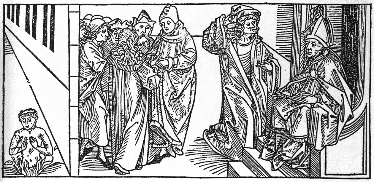 Św. Seweryna. Grawer z „Żywotów świętych - część letnia” (Księga świętego) Jakuba (Jakuba) z Voragine (1228-1298). Lubeka 1488. autorstwa Unknown artist