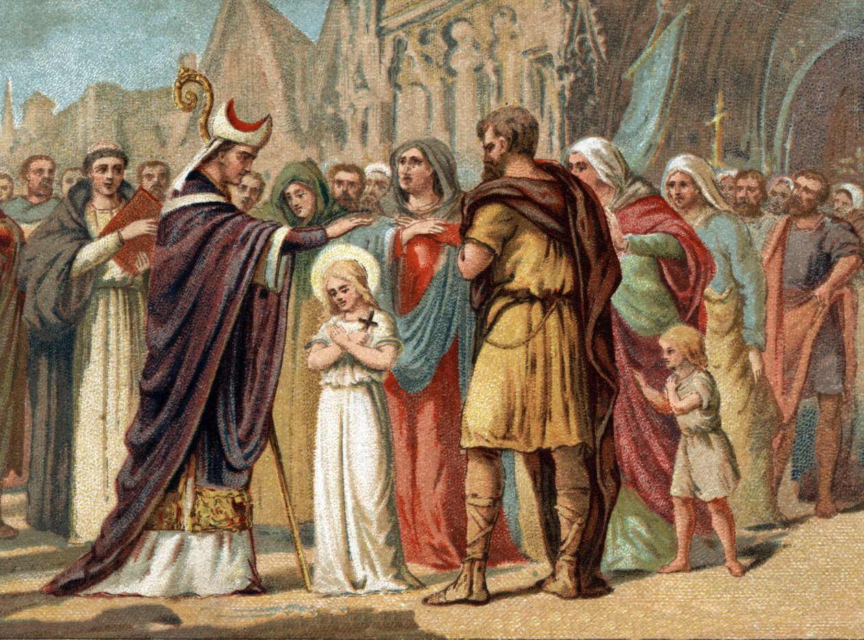 Sainte Genevieve (422-502), patronka Paryża z Saint Germain d