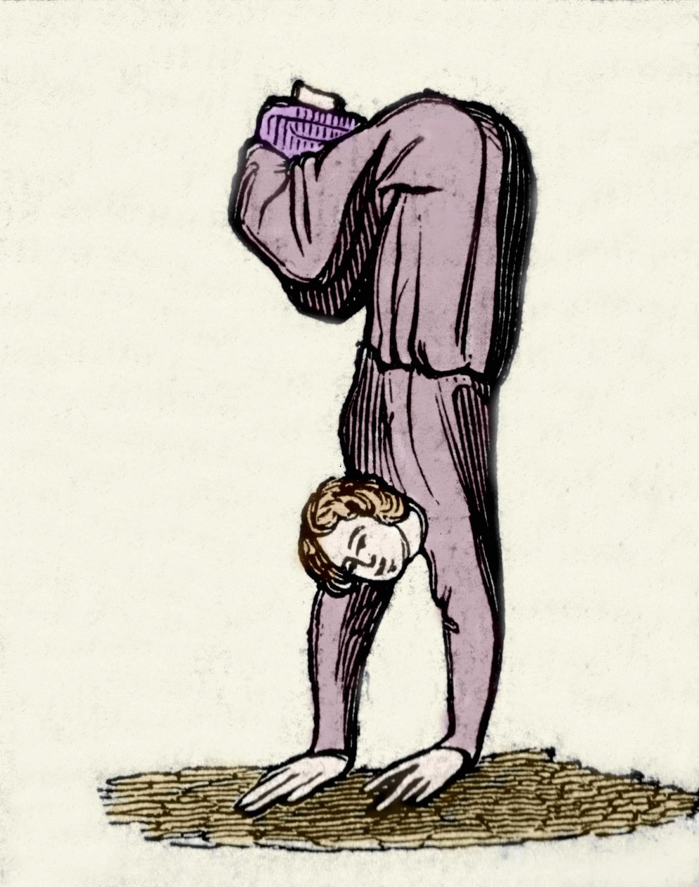 Salome tańczy dla swojego ojca Heroda Antypasa. XIX-wieczna ilustracja z rękopisu. autorstwa Unknown artist