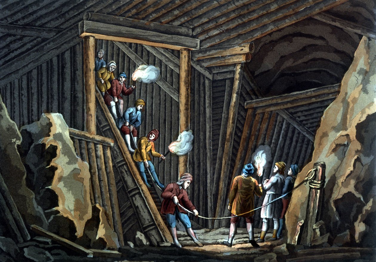 Kopalnia Soli w Niemczech pod koniec XVIII wieku. autorstwa Unknown artist
