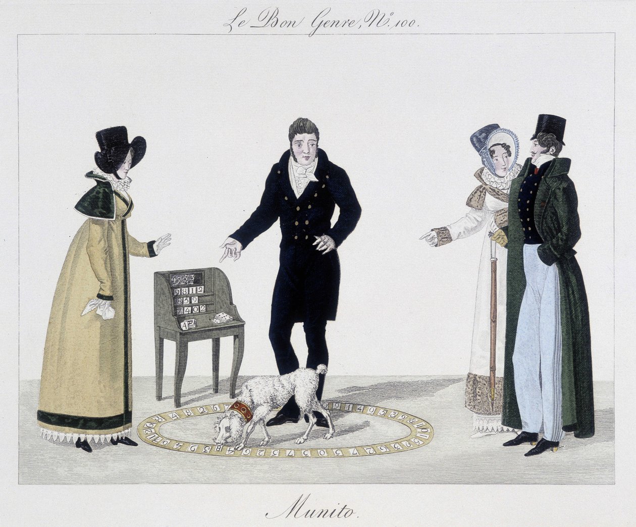 Saltimbanque: Munito, pies naukowiec - w „Dobry gatunek”, deb. 19 wiek autorstwa Unknown artist