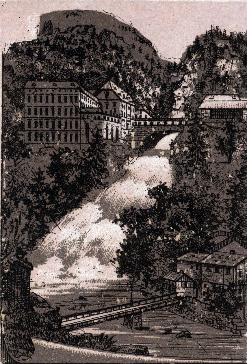 Salzkammergut, Austria: widok na dolinę Gastein. w „” Świat ilustruje 168 odsłon”” Niedatowany (koniec XIX wieku) autorstwa Unknown artist