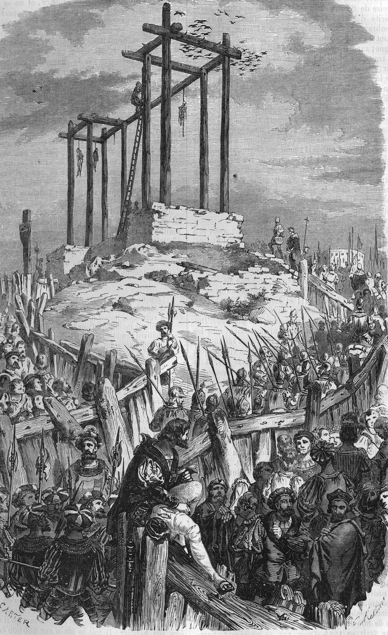 Samblancay zmarł, który został powieszony w 1527 roku. autorstwa Unknown artist