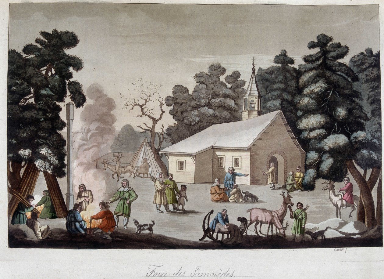 Targi Samoidów na Syberii. W „”Starym i współczesnym stroju”” autorstwa Unknown artist